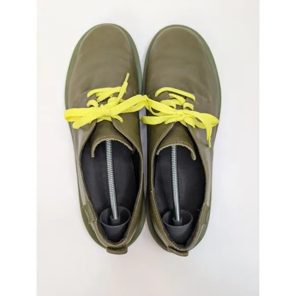 Camper Men's Wagon Green Leather Derby Shoes Size EU 43 / US 10