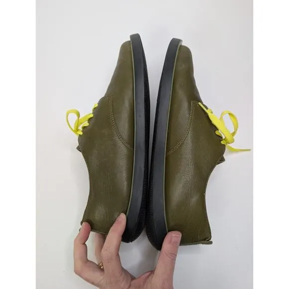 Camper Men's Wagon Green Leather Derby Shoes Size EU 43 / US 10