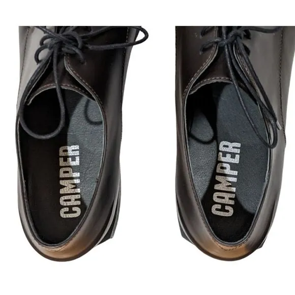 Camper Mortimer Men's Brown Leather Lace-up Casual Shoes - Euro 46, US 13