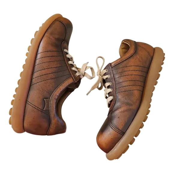 Camper Pelotas Brown Leather Women's Shoes EU 38 US 7.5