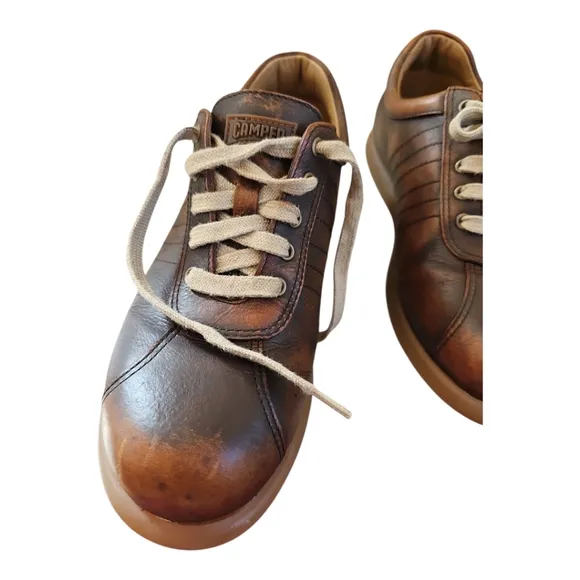 Camper Pelotas Brown Leather Women's Shoes EU 38 US 7.5