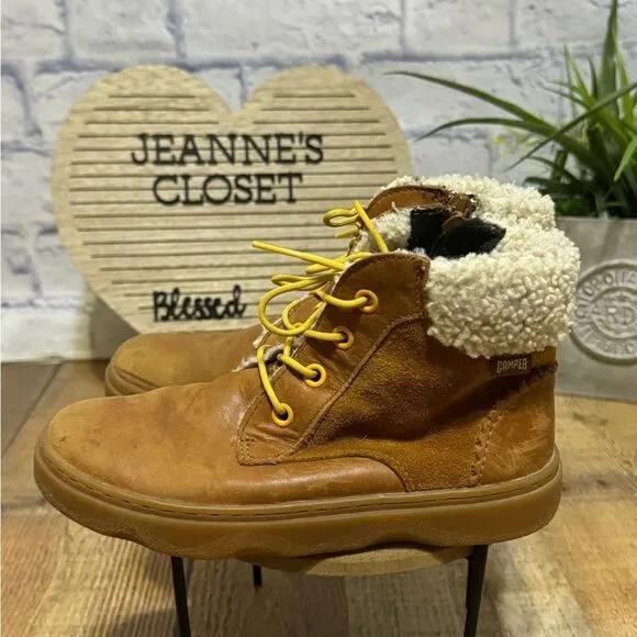 Camper KidsKiddo faux-shearling lined boots