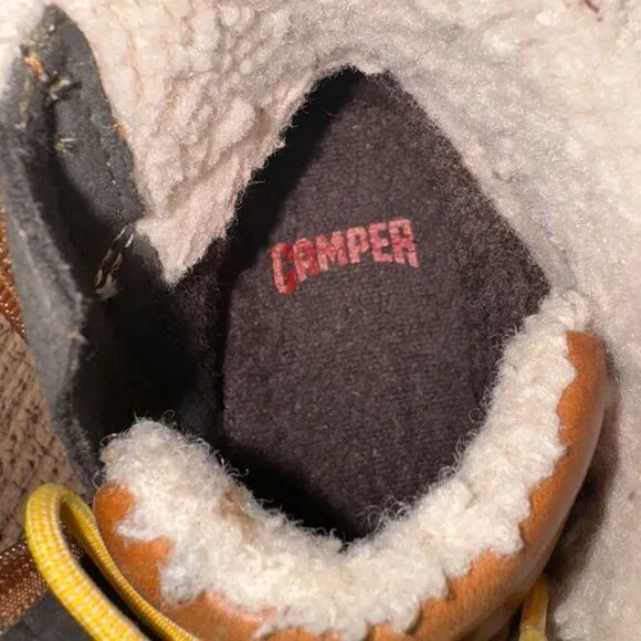 Camper KidsKiddo faux-shearling lined boots