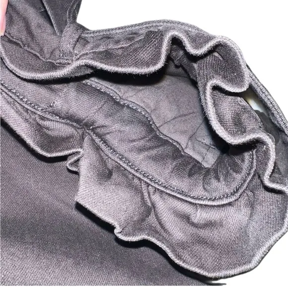 Candace Cameron Bure Pacific Washed Black Denim Paperbag Ruffle Waist Jean Sz 8