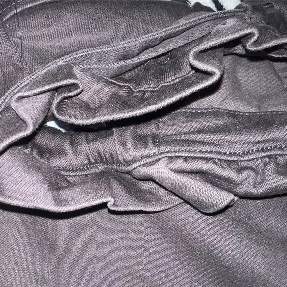 Candace Cameron Bure Pacific Washed Black Denim Paperbag Ruffle Waist Jean Sz 8