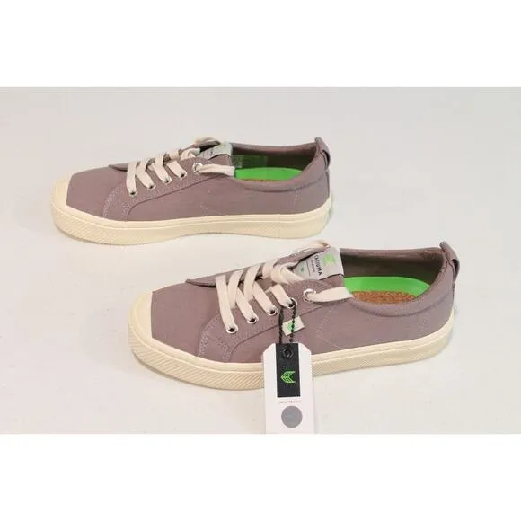 Cariuma Shoes Rio Brasil Low Canvas Lace Up Sneakers Brownish Gray Womens size 8
