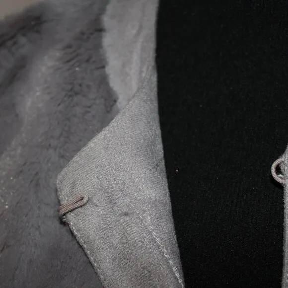 CARLOS FALCHI CHI Reversible Luxury Gray Faux Fur / Suede Feel Jacket M EUC