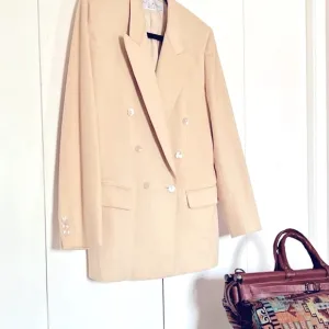 Cashmere Men's Suit Jacket EUC, Easter, Vtg, Cream, Quiet Luxury, Unisex, M/L