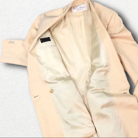Cashmere Men's Suit Jacket EUC, Easter, Vtg, Cream, Quiet Luxury, Unisex, M/L