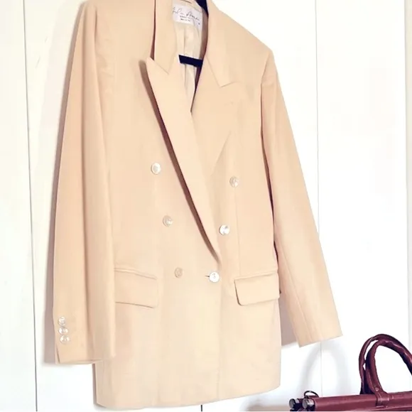 Cashmere Men's Suit Jacket EUC, Easter, Vtg, Cream, Quiet Luxury, Unisex, M/L