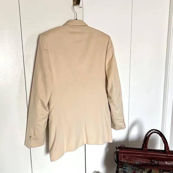 Cashmere Men's Suit Jacket EUC, Easter, Vtg, Cream, Quiet Luxury, Unisex, M/L