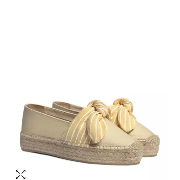 Castañer Women's Kay Striped Bow Espadrille Flats