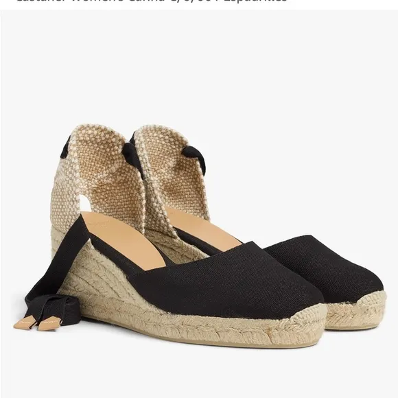 Castaner Sz 9 (40) Carina Espadrille Wedges with Ankle Wrap • NEW!