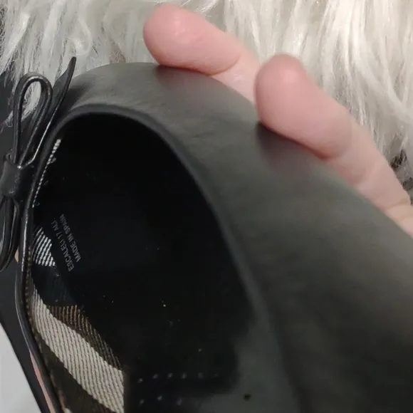 CCO Burberry Black Flats Bow Detail size EU 35