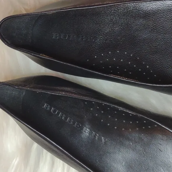 CCO Burberry Black Flats Bow Detail size EU 35