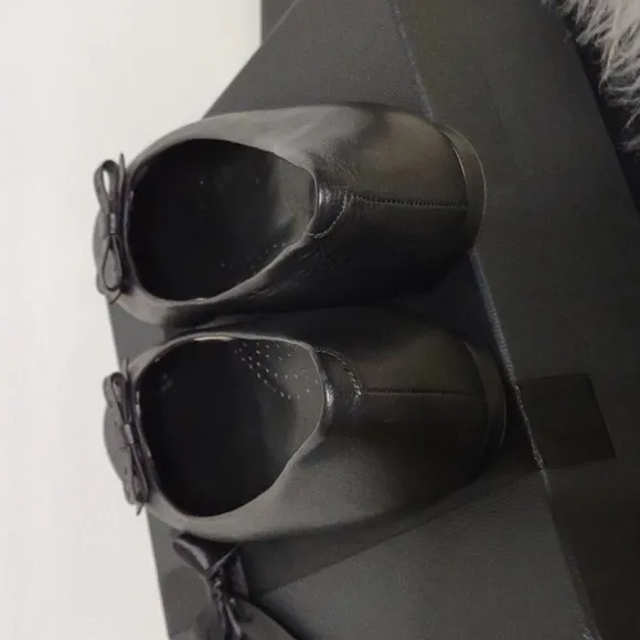 CCO Burberry Black Flats Bow Detail size EU 35