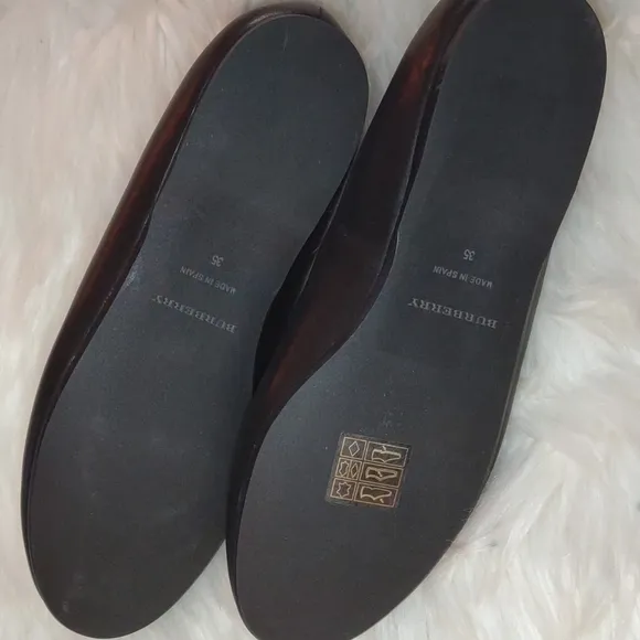 CCO Burberry Black Flats Bow Detail size EU 35