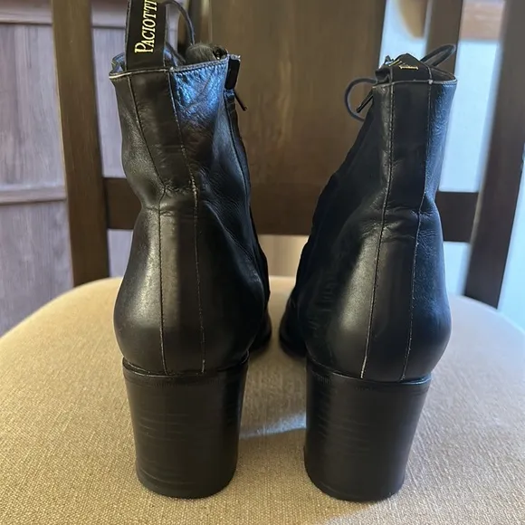 Cesare Paciotti Women’s Leather Heeled Boots Black Size 8.5-9 (40)