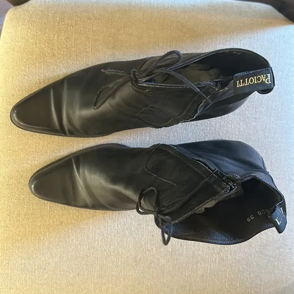 Cesare Paciotti Women’s Leather Heeled Boots Black Size 8.5-9 (40)