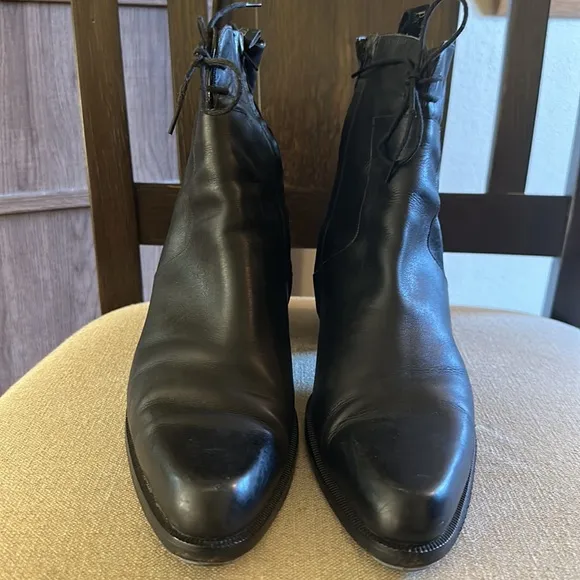 Cesare Paciotti Women’s Leather Heeled Boots Black Size 8.5-9 (40)
