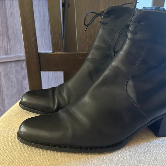 Cesare Paciotti Women’s Leather Heeled Boots Black Size 8.5-9 (40)