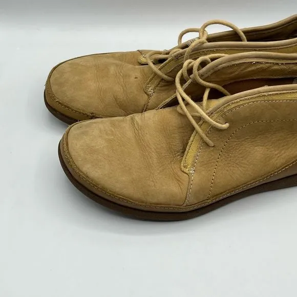 Chaco Womens Pineland‎ Chukka Boots Beige Leather Ankle Flat Heel Lace Up 7 M