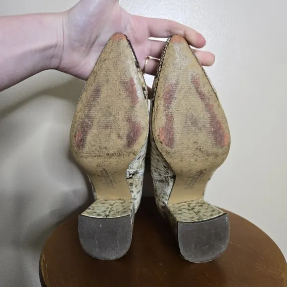 Charles David Virgie Snake Print Heeled Ankle Boots