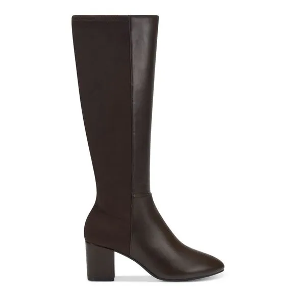 CHARTER CLUB Womens Brown Comfort Sacaria Almond Toe Block Heel Boots 10 M