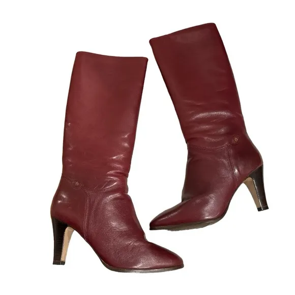 Cherry Red Women’s Heeled Boots Made in Brazil Size 10m