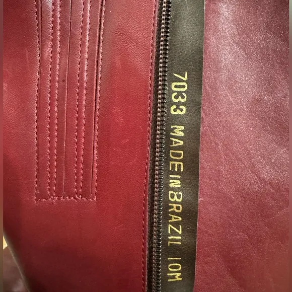 Cherry Red Women’s Heeled Boots Made in Brazil Size 10m