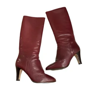 Cherry Red Women’s Heeled Boots Made in Brazil Size 10m