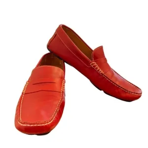 Chester &amp; Peck Moccasins Shoes Pump Slip on Leather Made in Italy Men’s Size 44