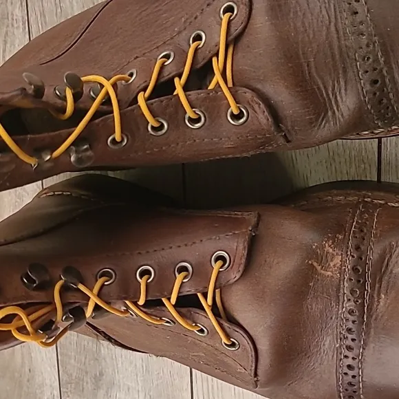 CHEVALIER Rapid Blake Stitched Brown Beige Leather Sz 45 / 11 US Mens Boots‎