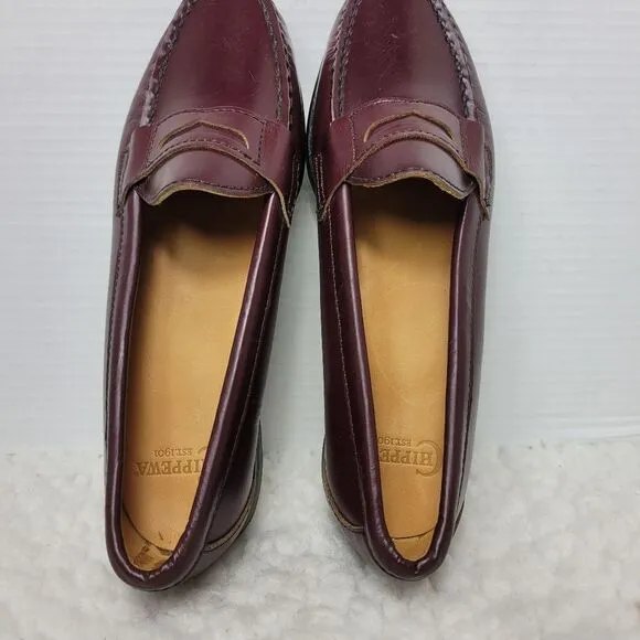 Chippewa Alec Eagle Womens penny loafer Size 10B Burgundy leather Upper Leather