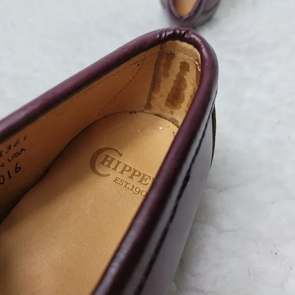 Chippewa Alec Eagle Womens penny loafer Size 10B Burgundy leather Upper Leather
