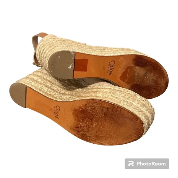 Chloe Cream Espadrille Wedges with Adjustable Ankle Strap