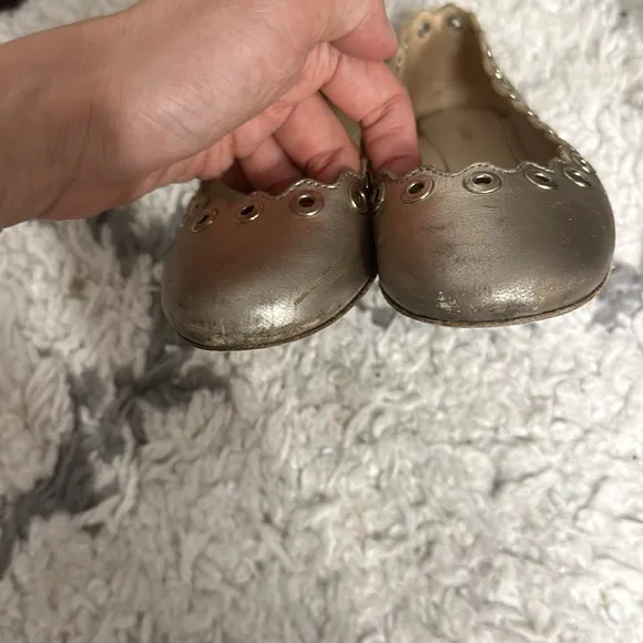 Chloe girls scallop flats