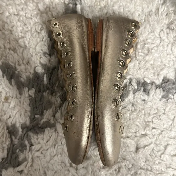 Chloe girls scallop flats