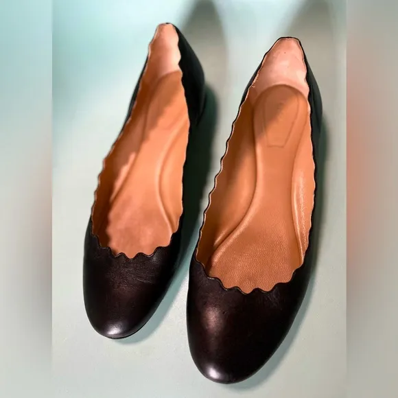 Chloe Lauren Scallop Ballet Flats