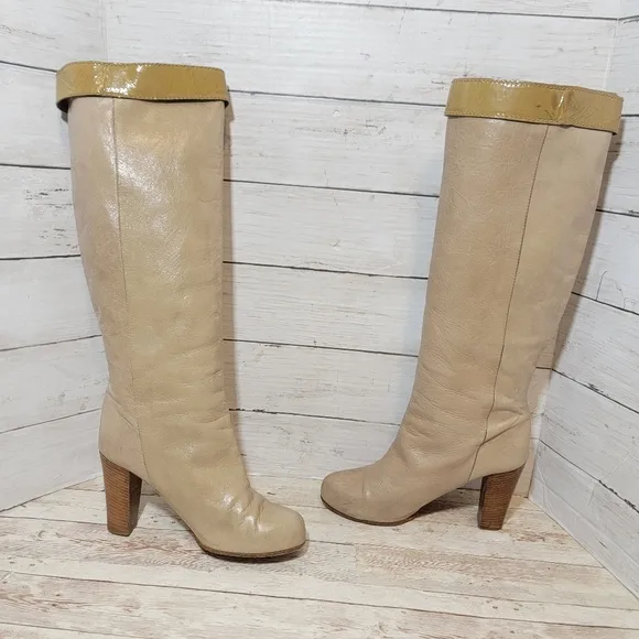 Chloe tall leather heeled riding boots
