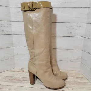 Chloe tall leather heeled riding boots