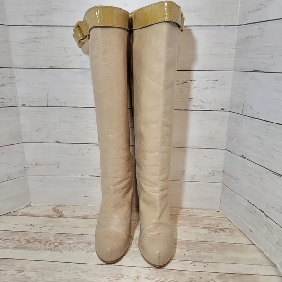 Chloe tall leather heeled riding boots