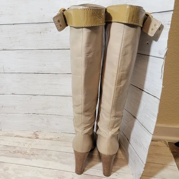 Chloe tall leather heeled riding boots