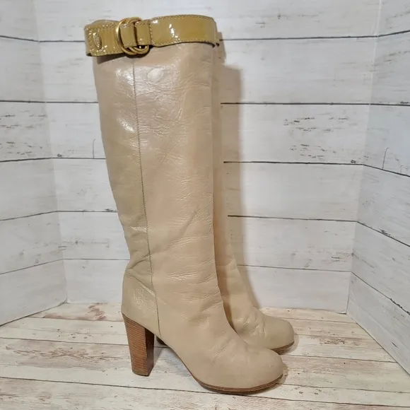 Chloe tall leather heeled riding boots
