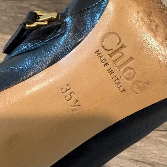 Chloe Size 35.5 Boots Leather Black