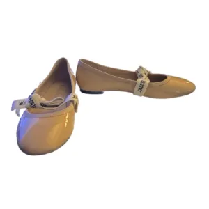 Christian Dior J'Adior and Bow Ribbon Ballet Pumps Patent, Size 7