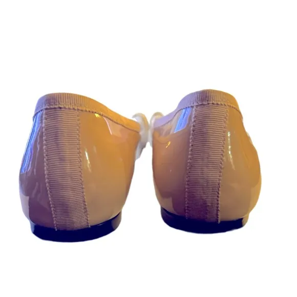 Christian Dior J'Adior and Bow Ribbon Ballet Pumps Patent, Size 7