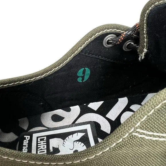 Chrome Industries Sneakers Canvas Kursk Low Top Shoes Mens 9 Olive Green Suede