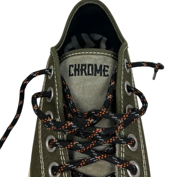 Chrome Industries Sneakers Canvas Kursk Low Top Shoes Mens 9 Olive Green Suede