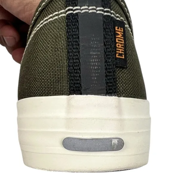 Chrome Industries Sneakers Canvas Kursk Low Top Shoes Mens 9 Olive Green Suede
